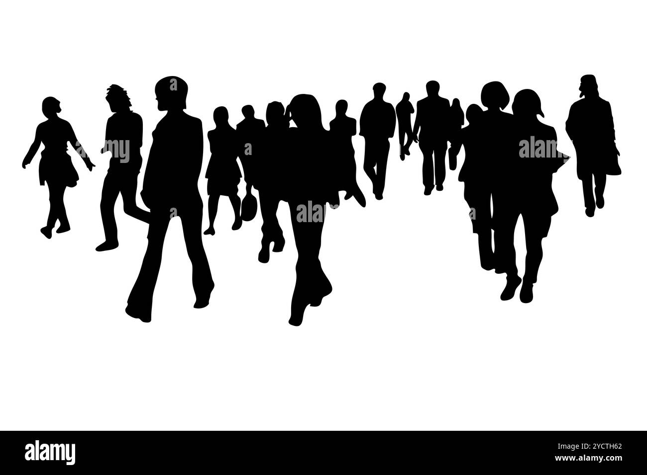 Fußgänger-Silhouette Stockfoto