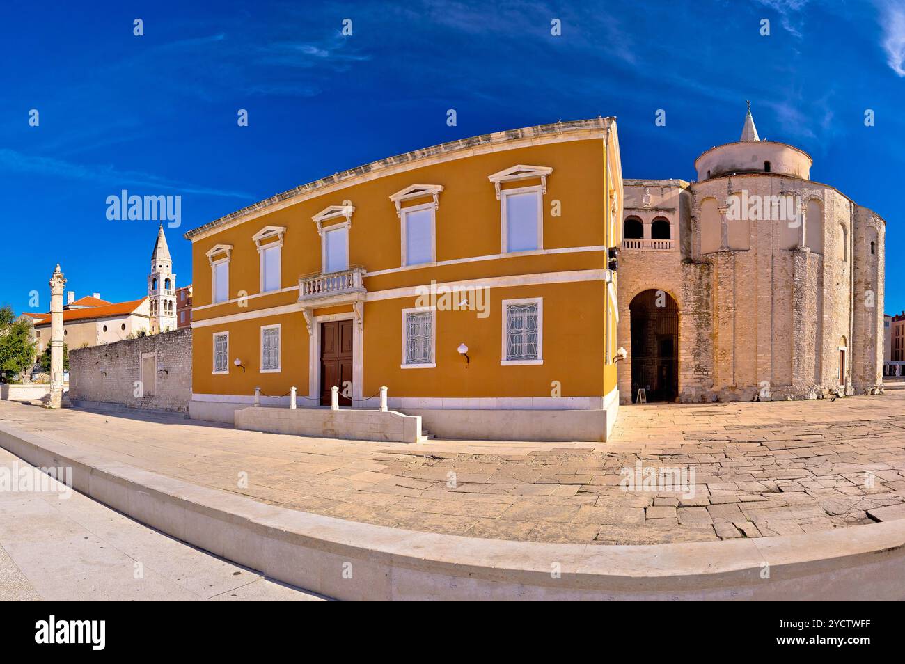 Zadar historischen Platz Panoramaaussicht Stockfoto