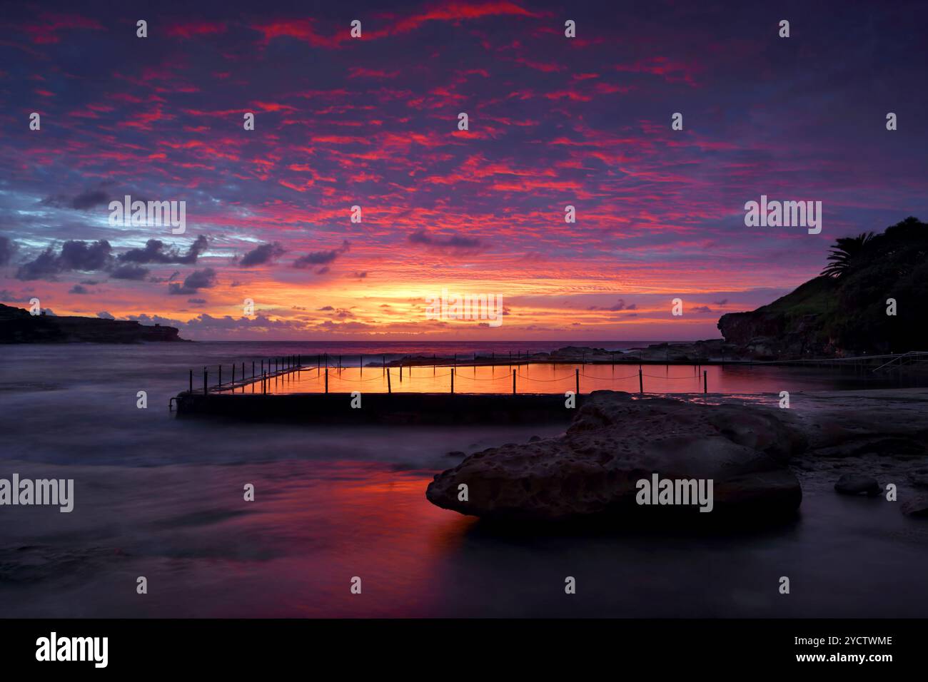 Sonnenschein am Malabar Rock Pool Stockfoto