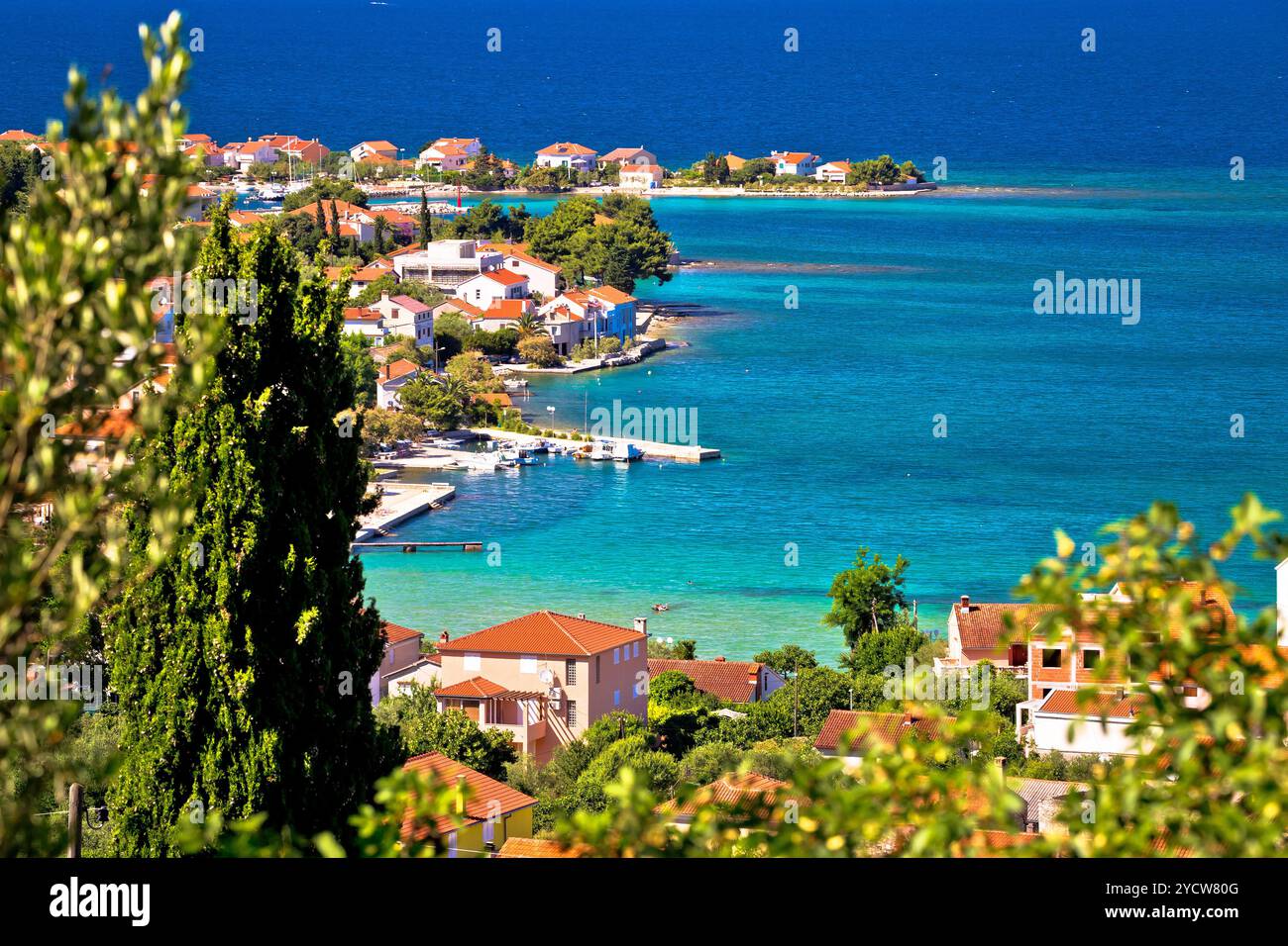 Insel Ugljan malerische Küste und Strand Stockfoto