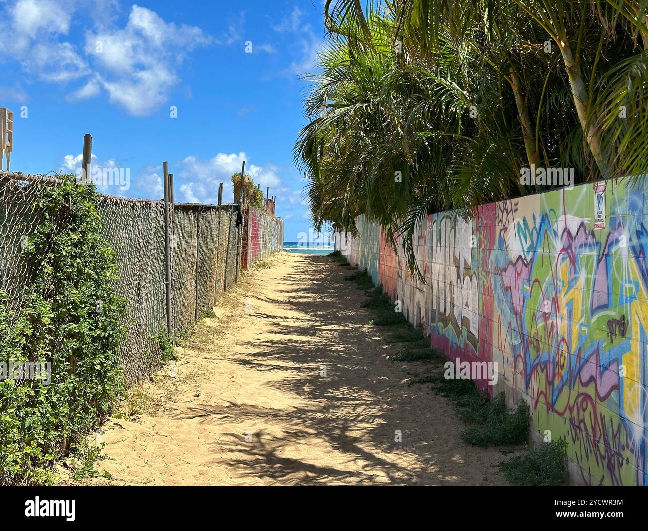 Der Strand, wo Kreativität auf Gelassenheit trifft Stockfoto