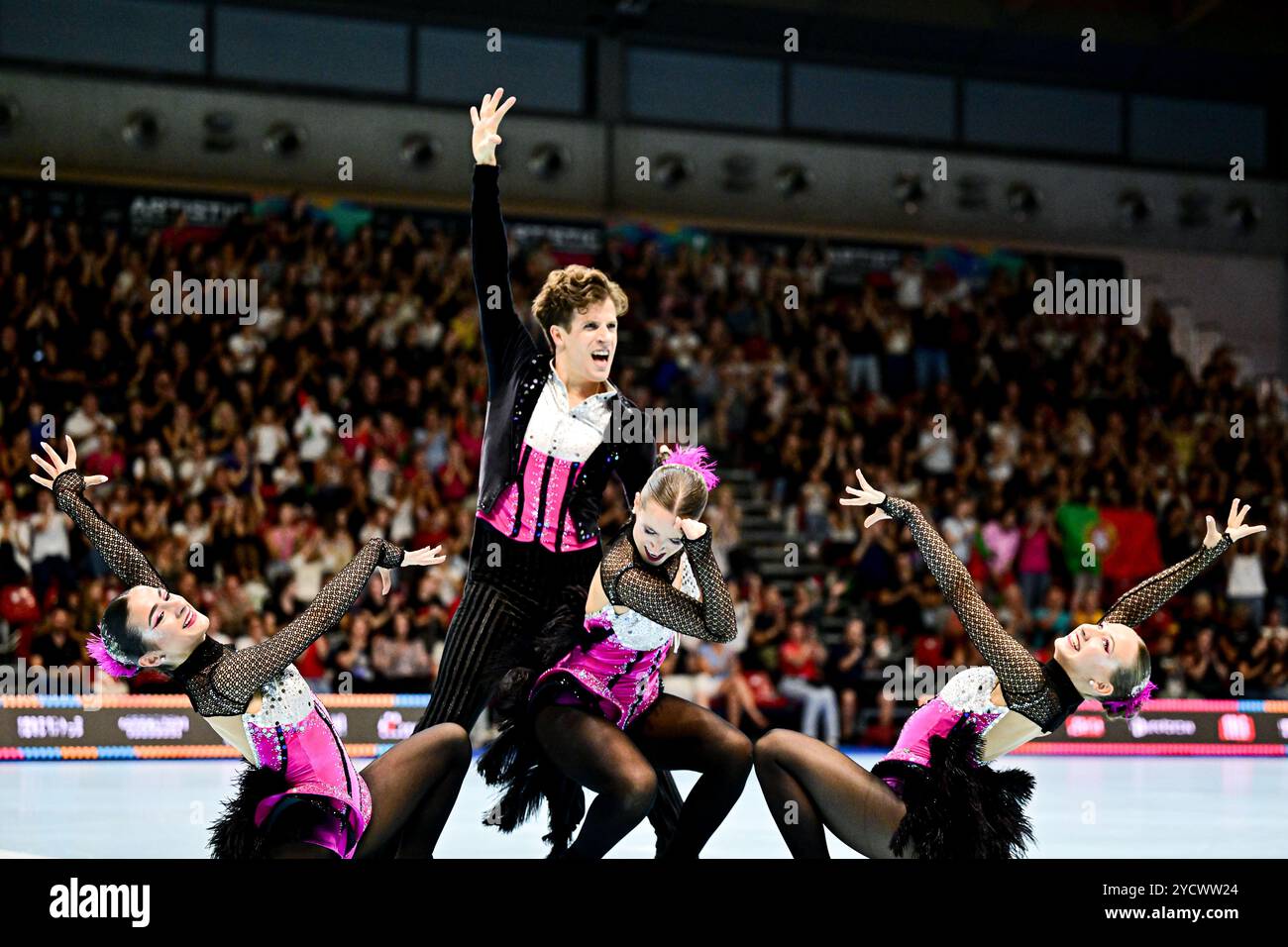 ROLAR4SK8 (POR), während der Senior Quartets, bei den Artistic World Skate Games 2024, auf der Fiera di Rimini, am 21. September 2024 in Rimini, Italien. (Foto: Raniero Corbelletti/AFLO) Stockfoto