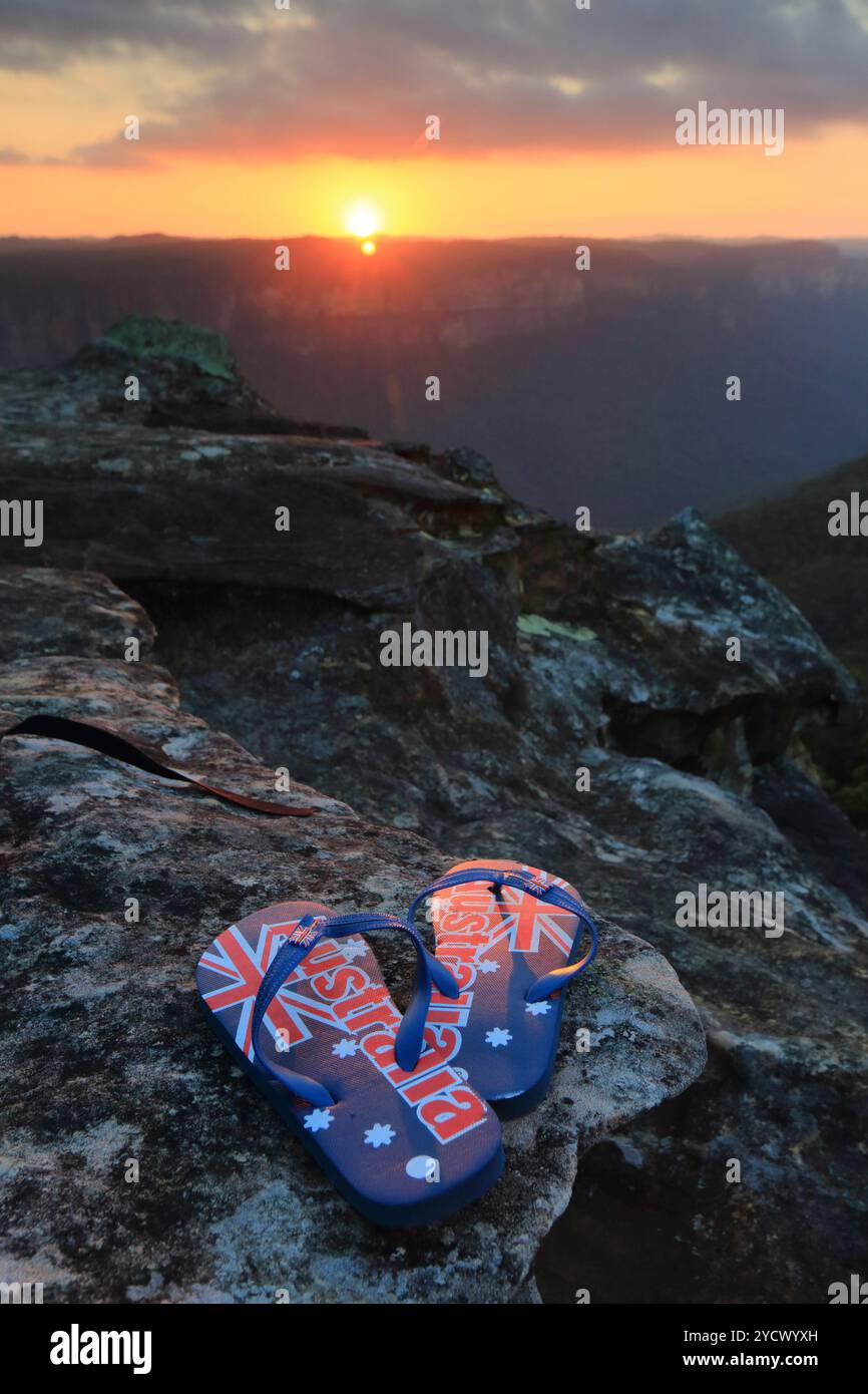 Australische Tangas bei Sonnenuntergang Stockfoto