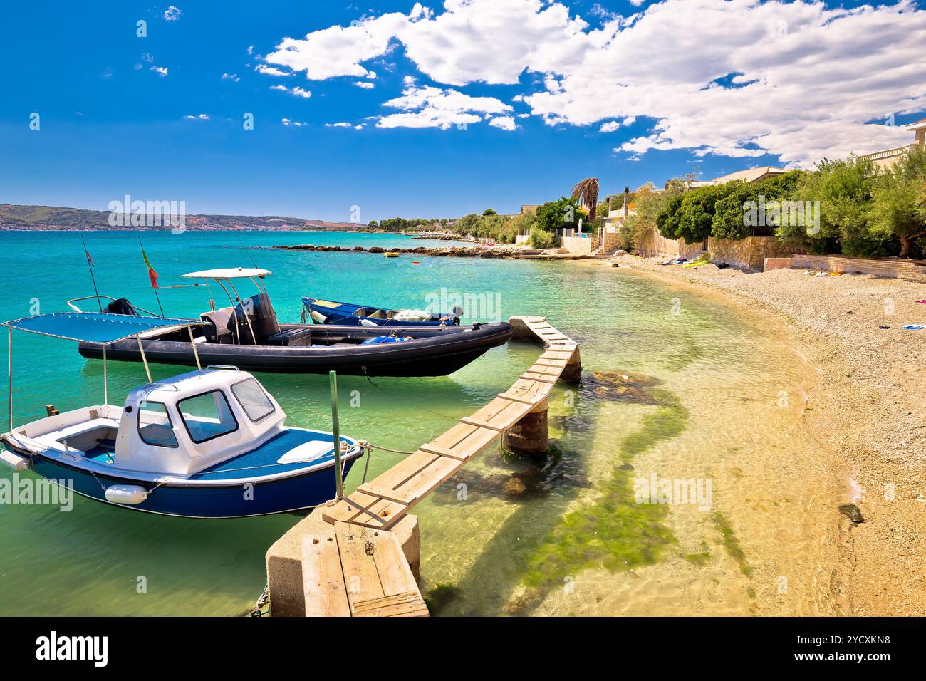 Kastel Stafilic türkis Beach View Stockfoto