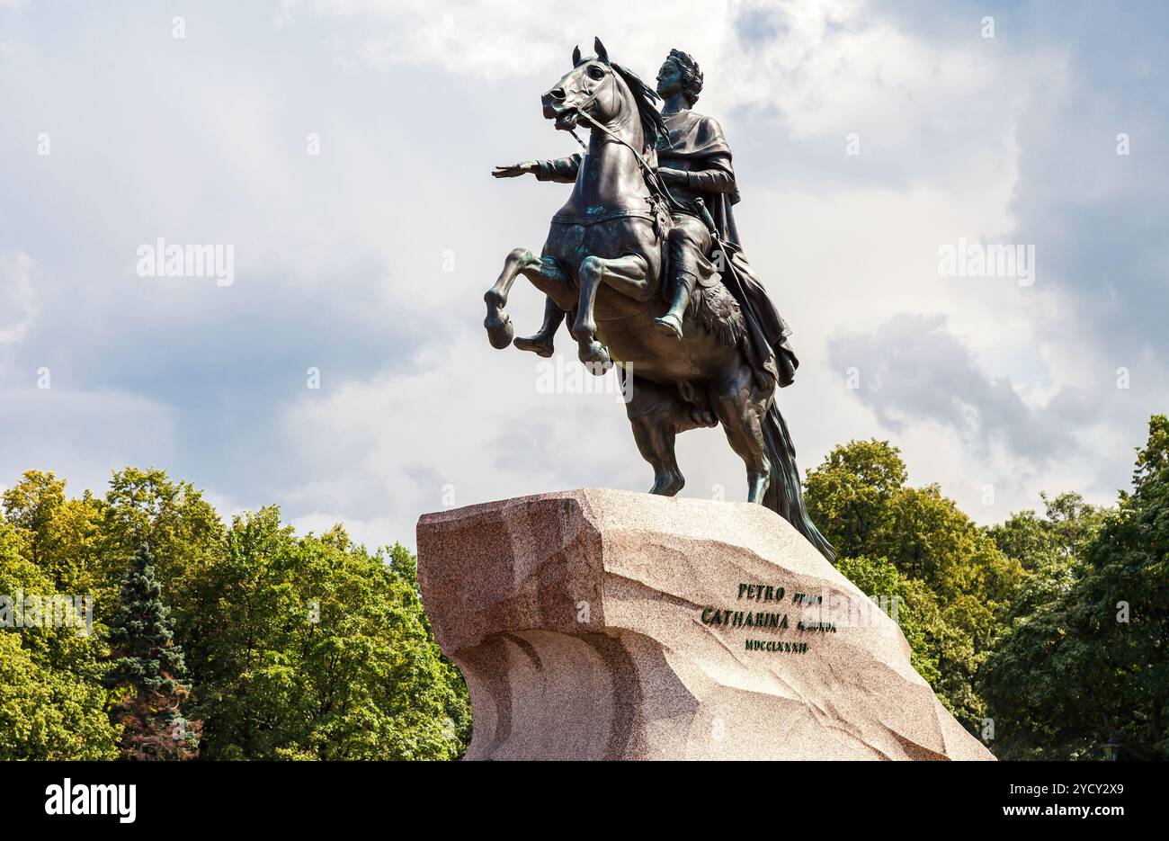 Reiterdenkmal des russischen Kaisers Peter dem Großen (Peter First) Stockfoto