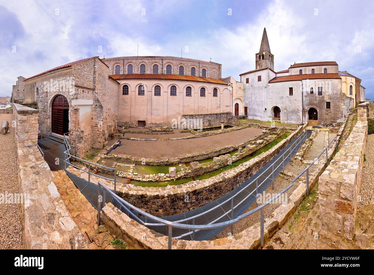 Euphrasianische Basilika in Porec Panoramablick Stockfoto