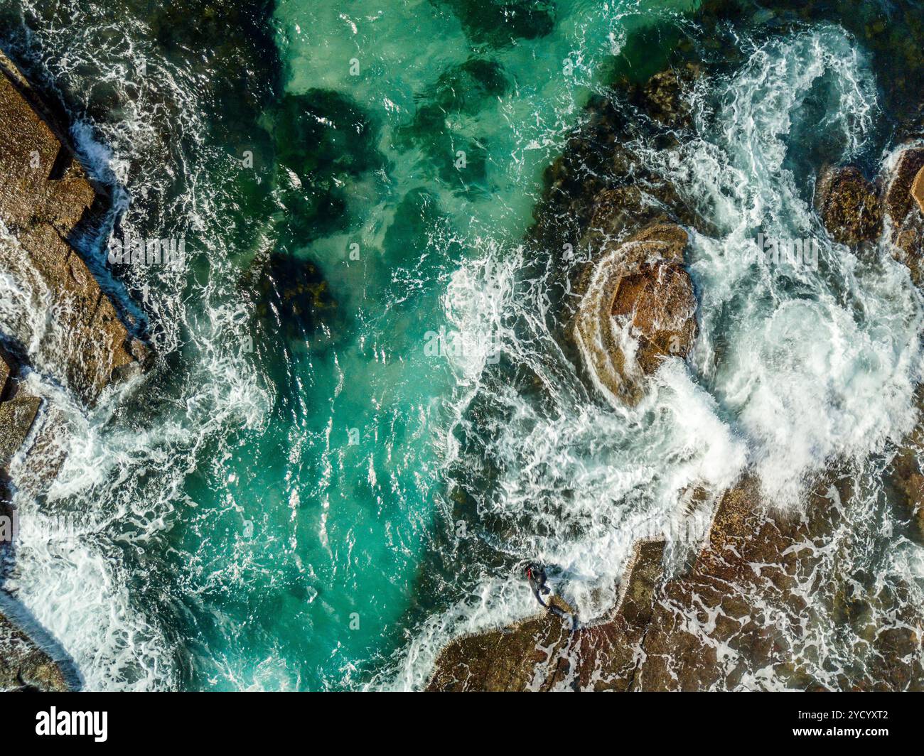 Aus der Vogelperspektive auf die Austinmer Küste Illawarra Stockfoto