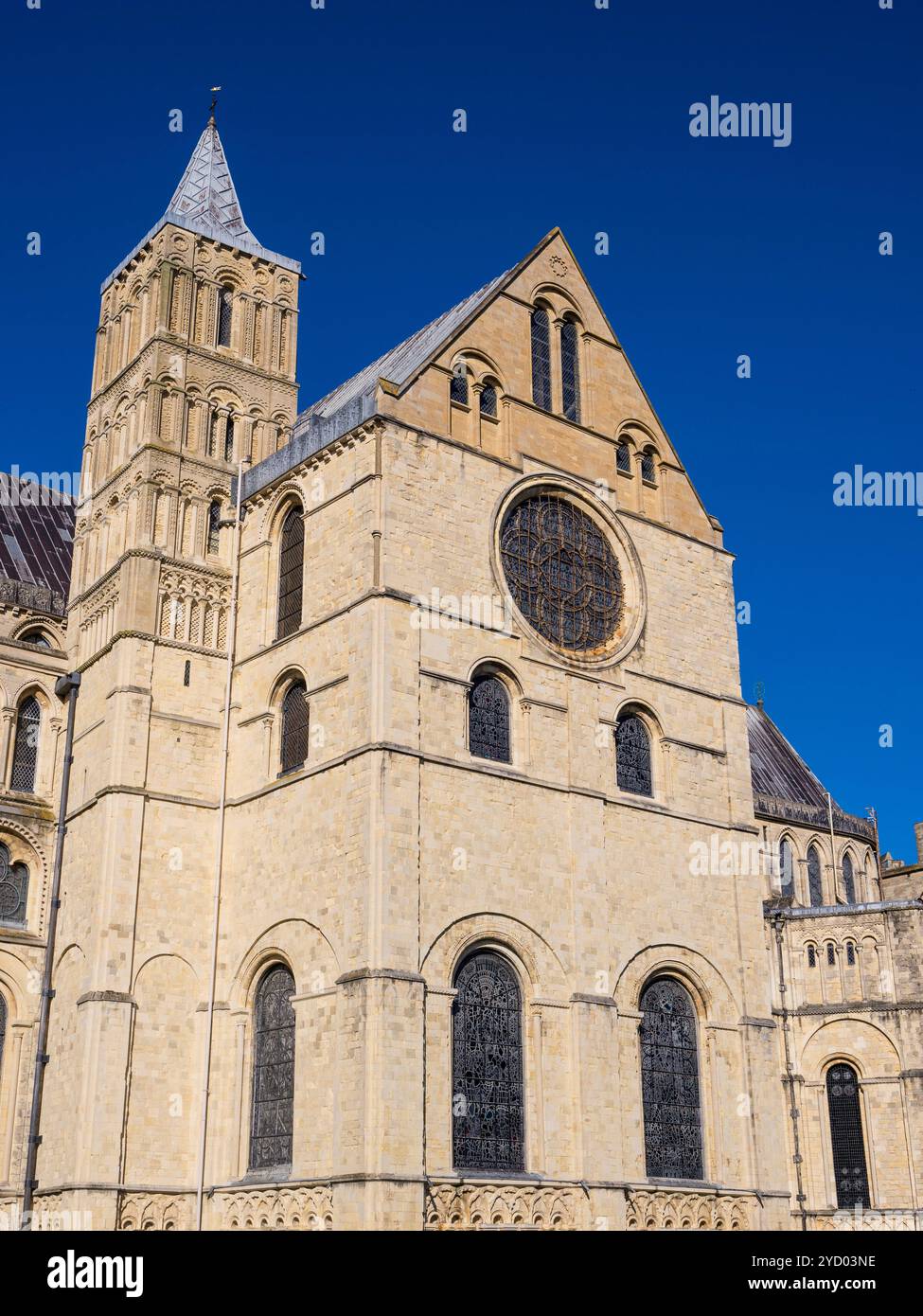 Rundes Buntglasfenster, Südöstliches Querschiff, Kathedrale Von Canterbury, Canterbury, Kent, England, Großbritannien, GB. Stockfoto