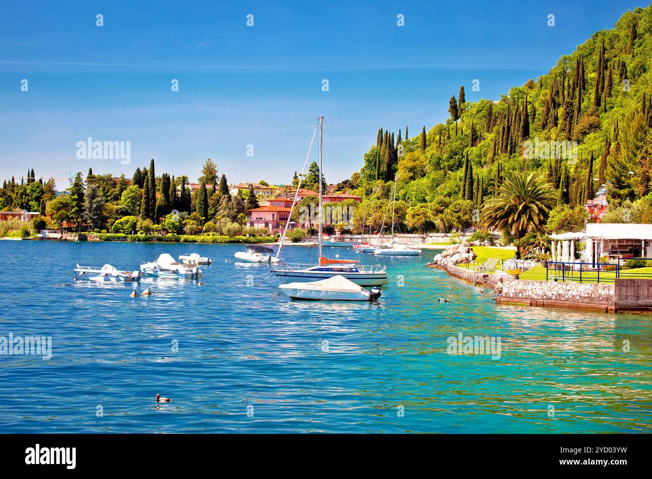 Toscolarno Maderno Blick auf den Gardasee Stockfoto