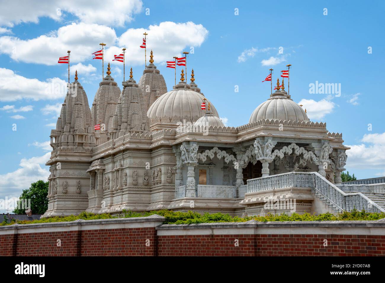 BAPS Shri Swaminarayan Mandir, London, Großbritannien Stockfoto