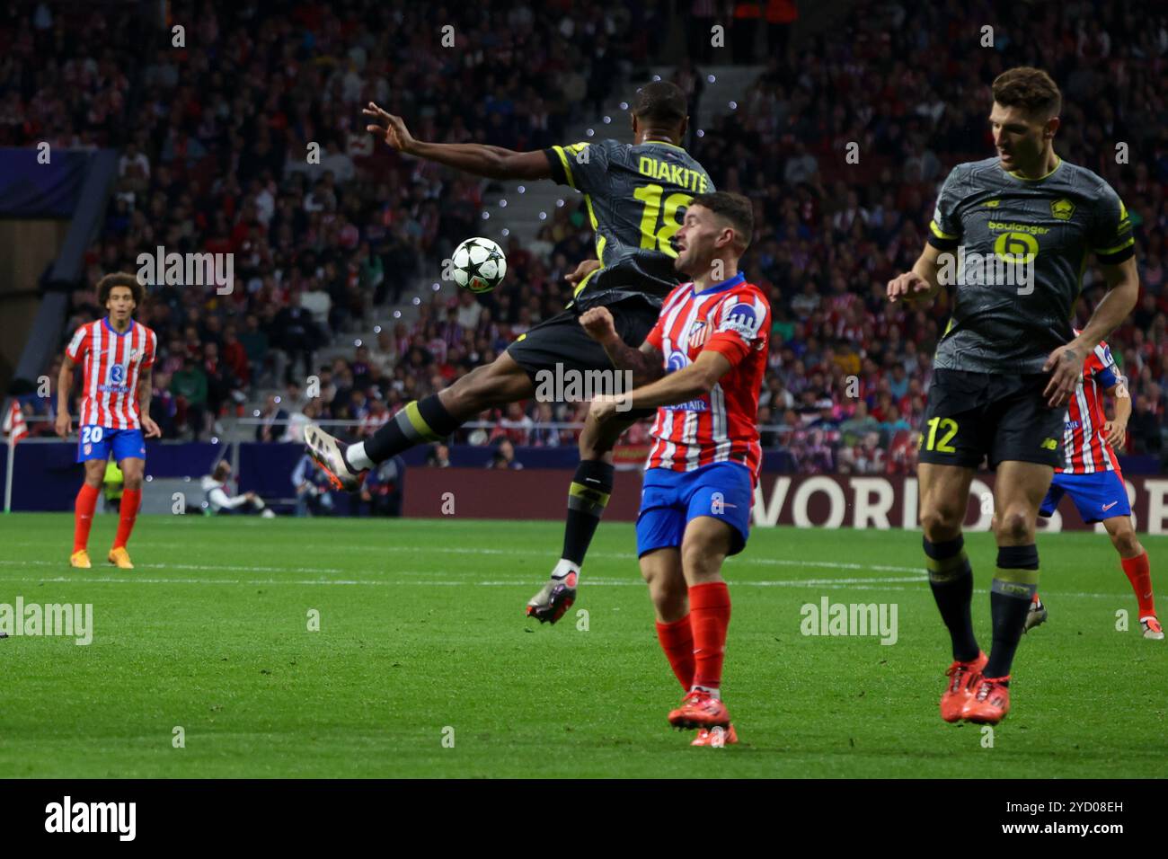 Madrid, Spanien. Oktober 2024. Atletico Madrid verlor heute Abend in der UEFA Champions League 1-3 gegen Lille im Estadio Metropolitano in Madrid. Quelle: D. Canales Carvajal/Alamy Live News Stockfoto