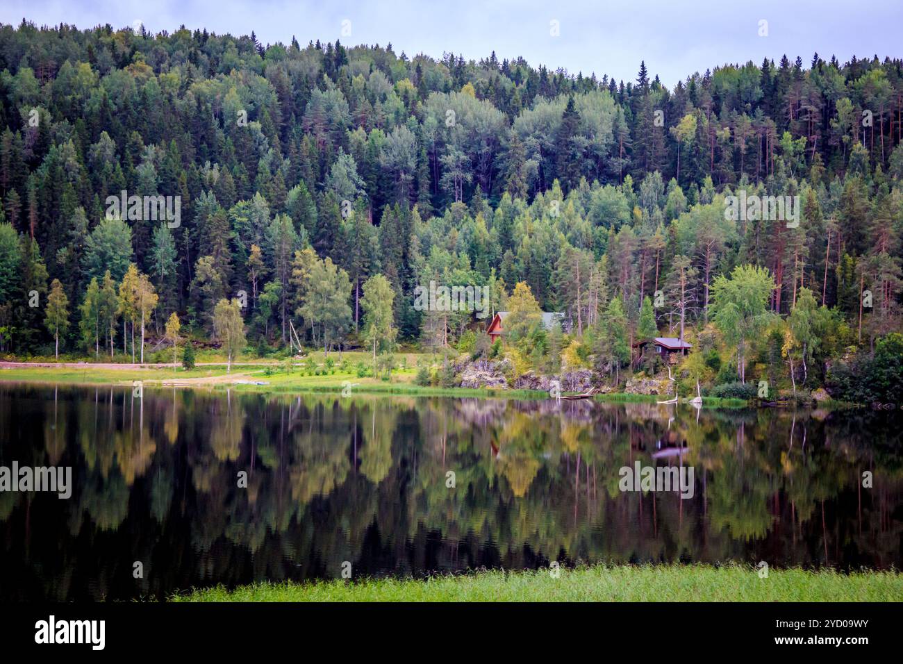 See in Karelien. Sommer Naturlandschaften auf Reisen. Stockfoto