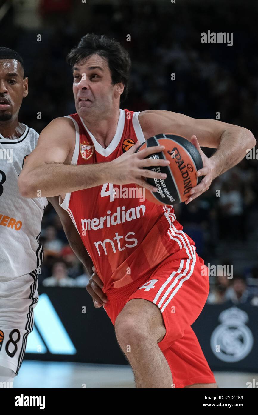 Milos Teodosic von Real Madrid während des Turkish Airlines EuroLeague Spiels zwischen Real Madrid und Crvena Zvezda Belgrad im Wizink Center auf Octo Stockfoto