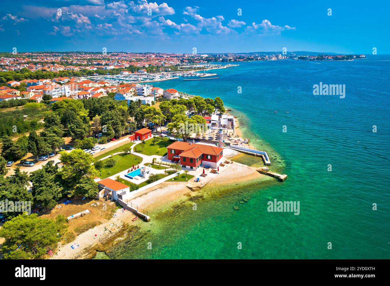 Die Stadt Zadar hat einen Blick auf den Sommer Stockfoto