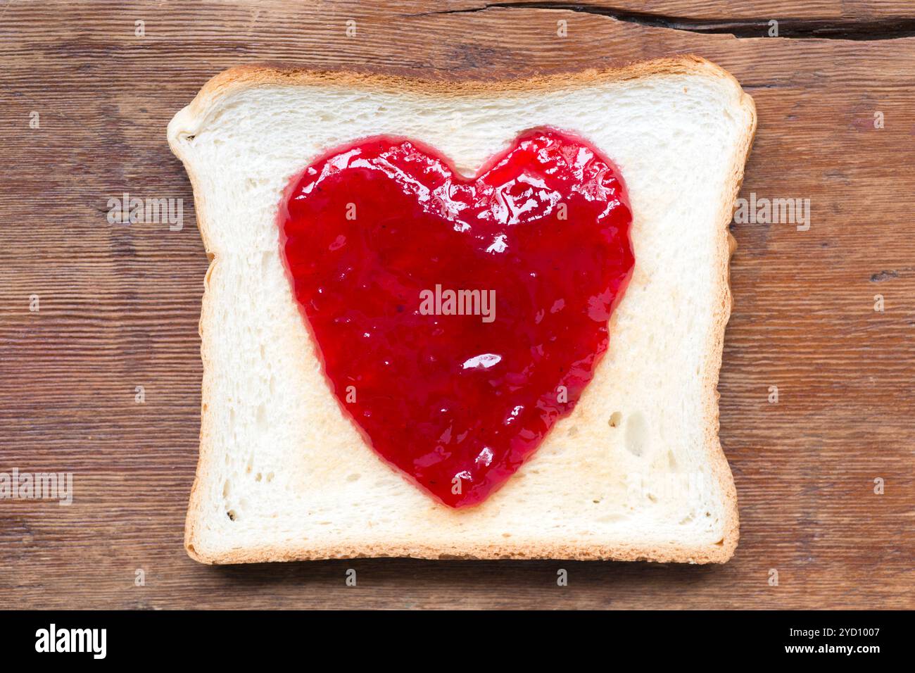 Marmelade Toast auf Holz Stockfoto