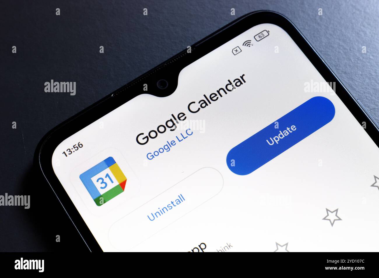 24. Oktober 2024, Portugal. In dieser Abbildung wird das Google Kalender App-Logo auf einem Smartphone-Bildschirm angezeigt Stockfoto