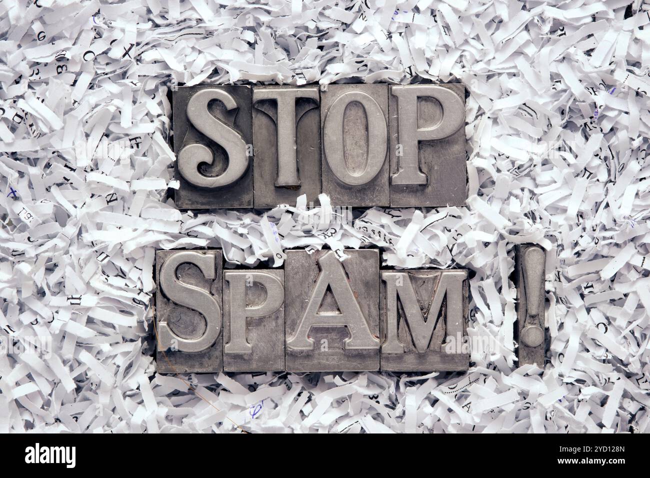 Stoppen Sie Spam exkl Stockfoto