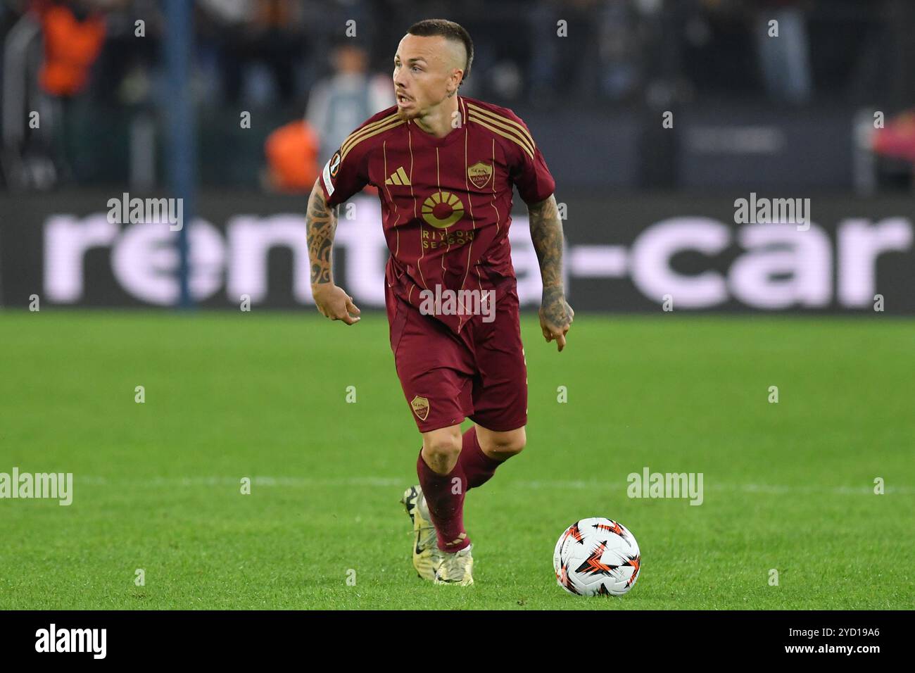 Rom, Latium. Oktober 2024. Angelino von AS Roma während der ersten Qualifikationsrunde der Europa League - Spiel im dritten Legs zwischen Roma und Dynamo Kiyv im Olympiastadion, Italien, 24. Oktober 2024. AllShotLive Credit: SIPA USA/Alamy Live News Stockfoto