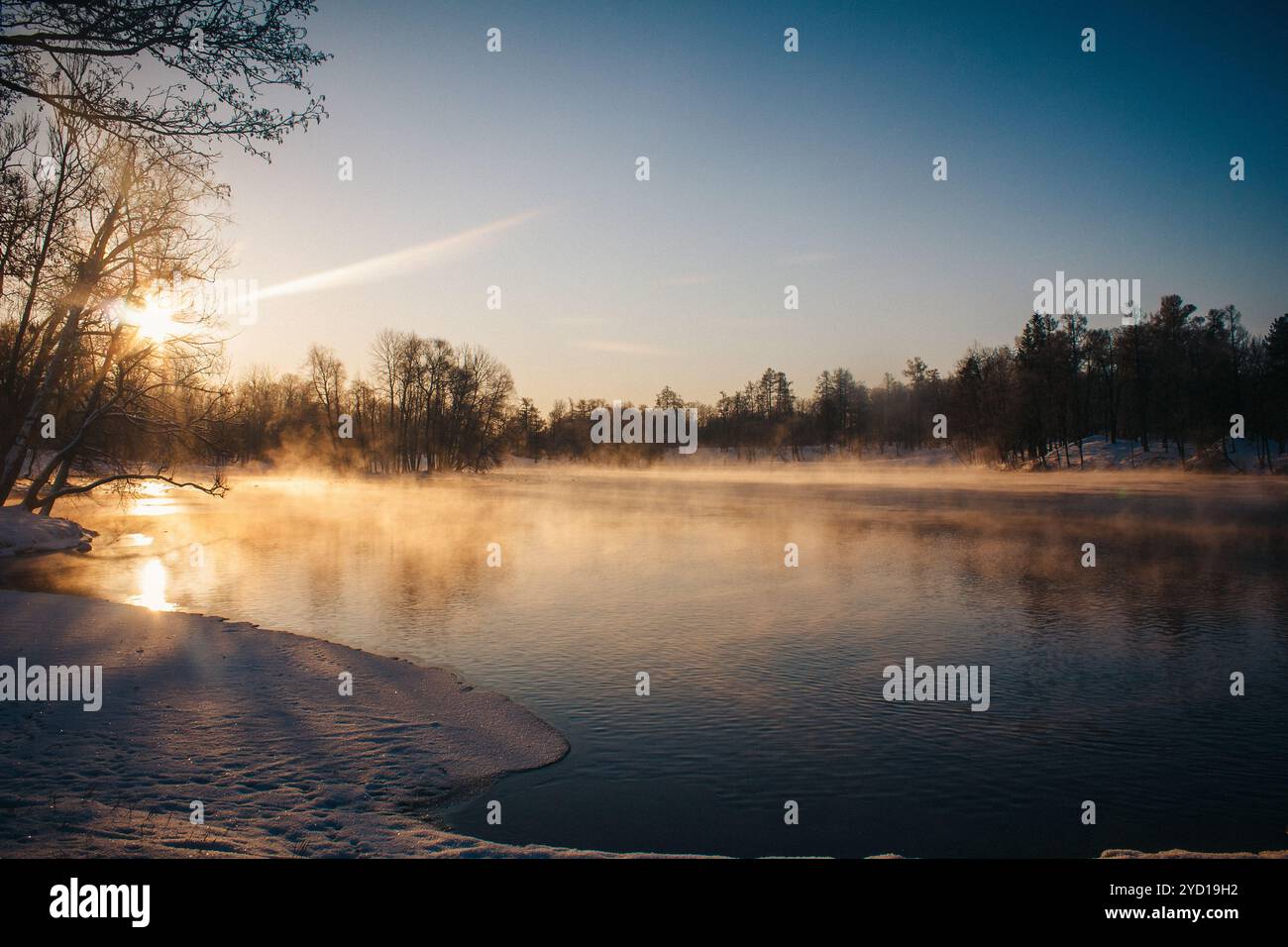 Winterpark. Snowpark. Picture Winter Park. Winterlandschaft. Winter Natur Stockfoto