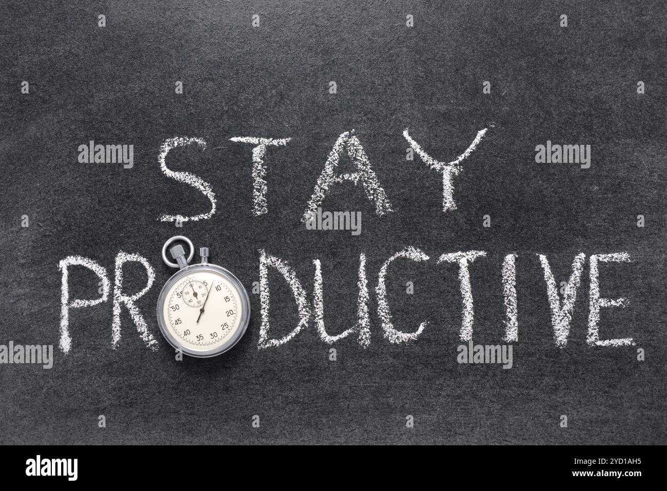 Bleiben Sie produktiv Stockfoto