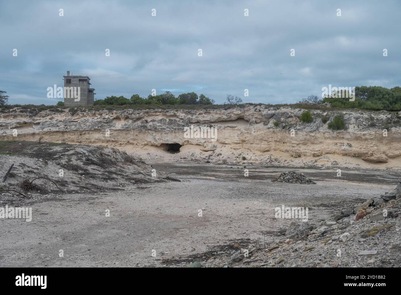 Kalksteinbruch auf Robben Island Stockfoto