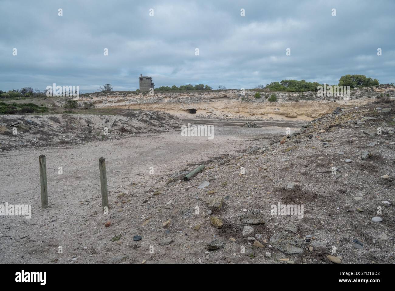 Kalksteinbruch auf Robben Island Stockfoto