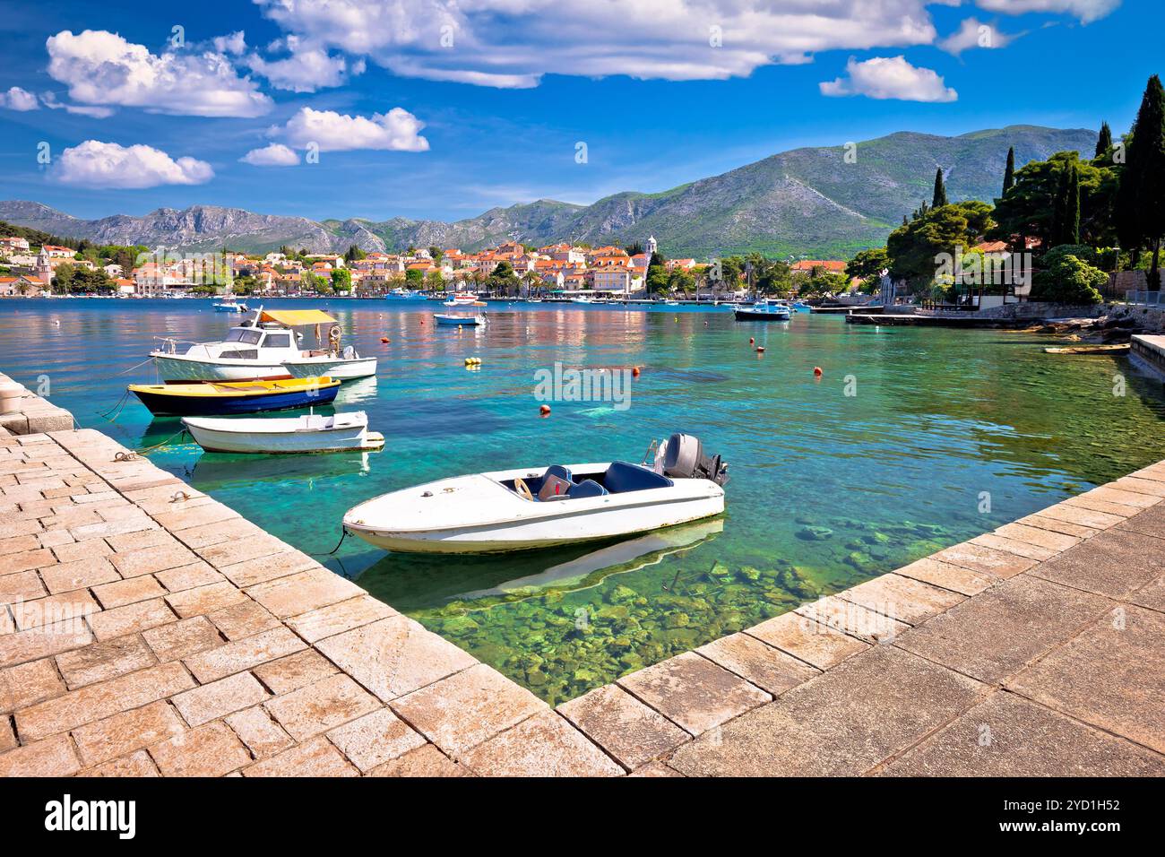 Türkis Waterfront von Cavtat anzeigen Stockfoto
