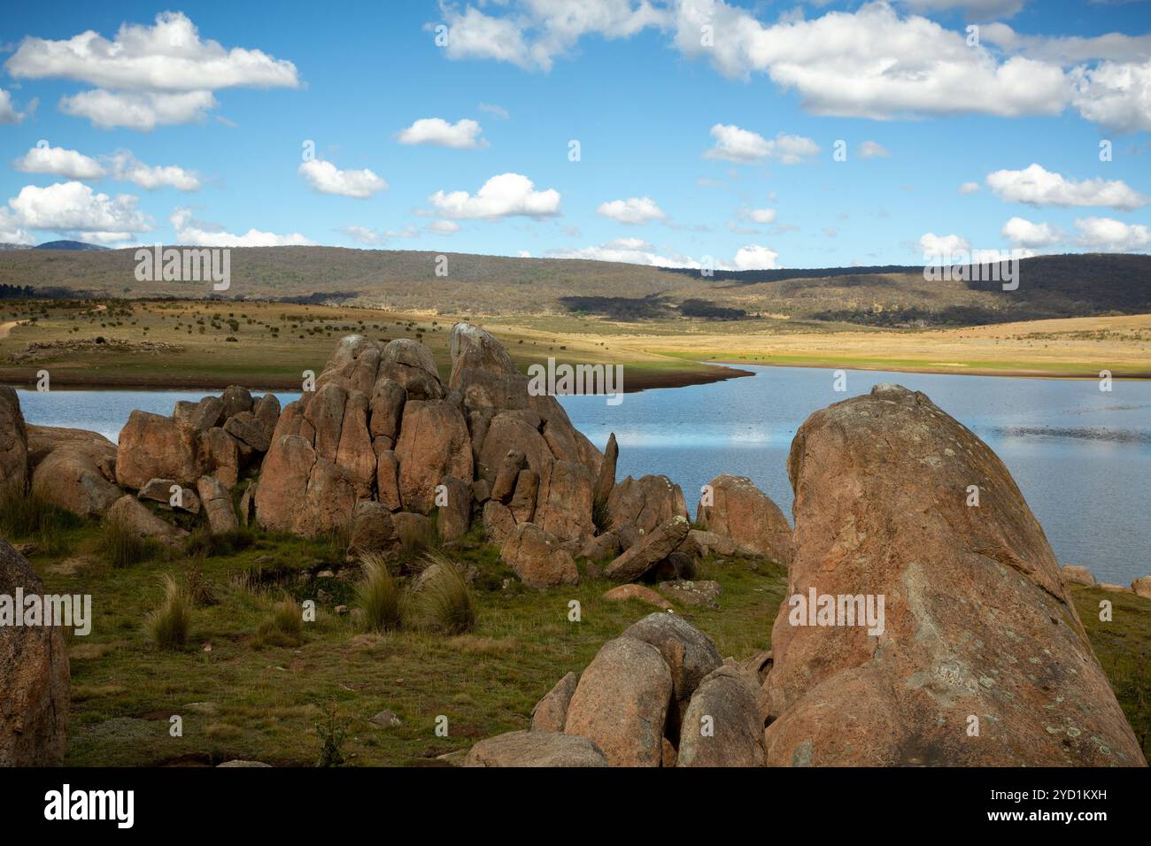 Malerische Wildnis mit Blick auf die schneebedeckten Hochebenen Stockfoto