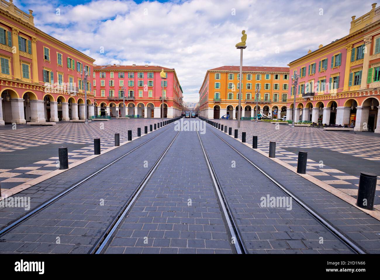 Stadt Nizza Place Massena farbenfrohe Aussicht Stockfoto