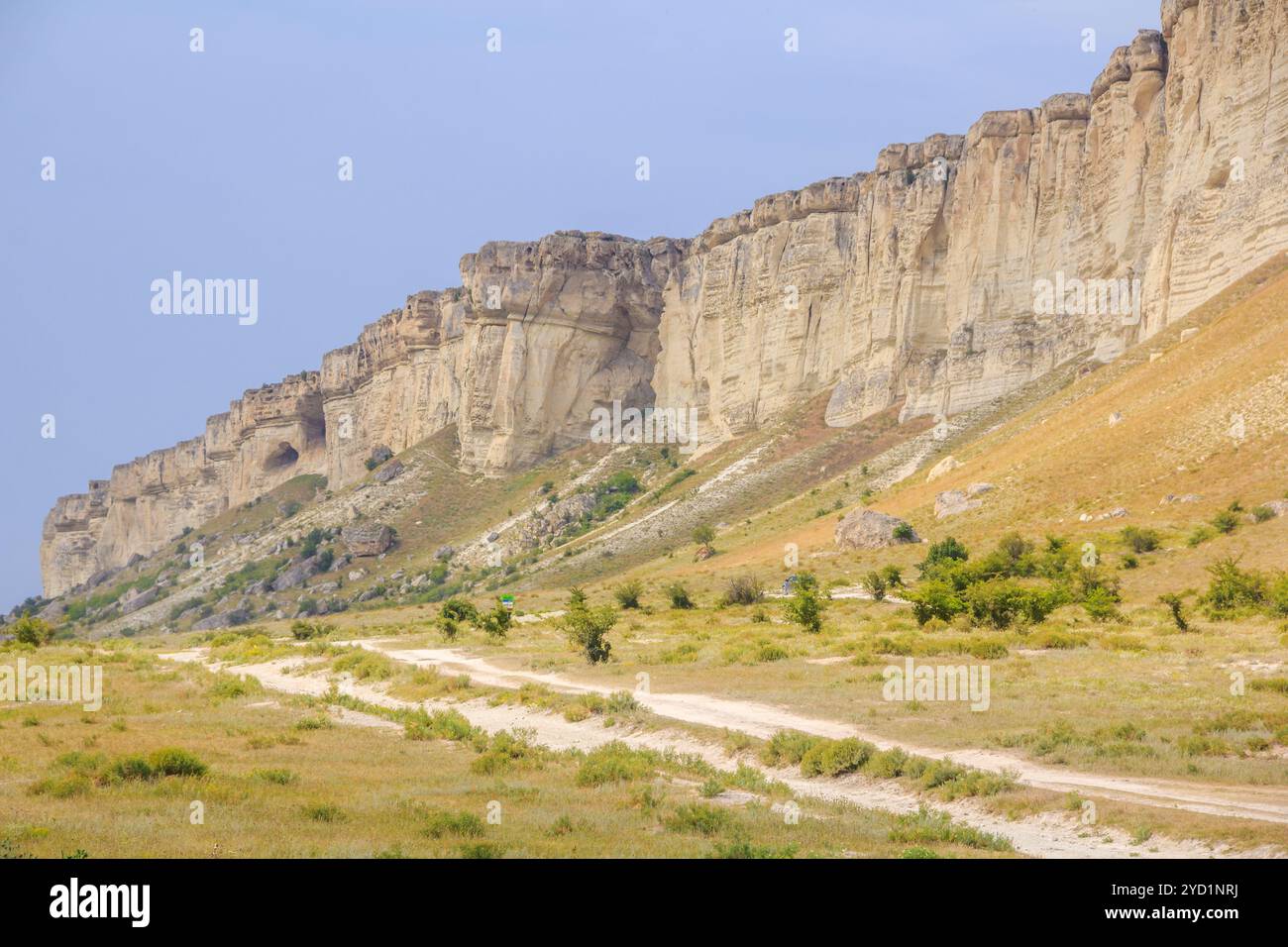 Weißer Stein auf der Krim. Weiße Felsen Sehenswürdigkeiten der Krim. High Rock Rocky Mountain Stockfoto