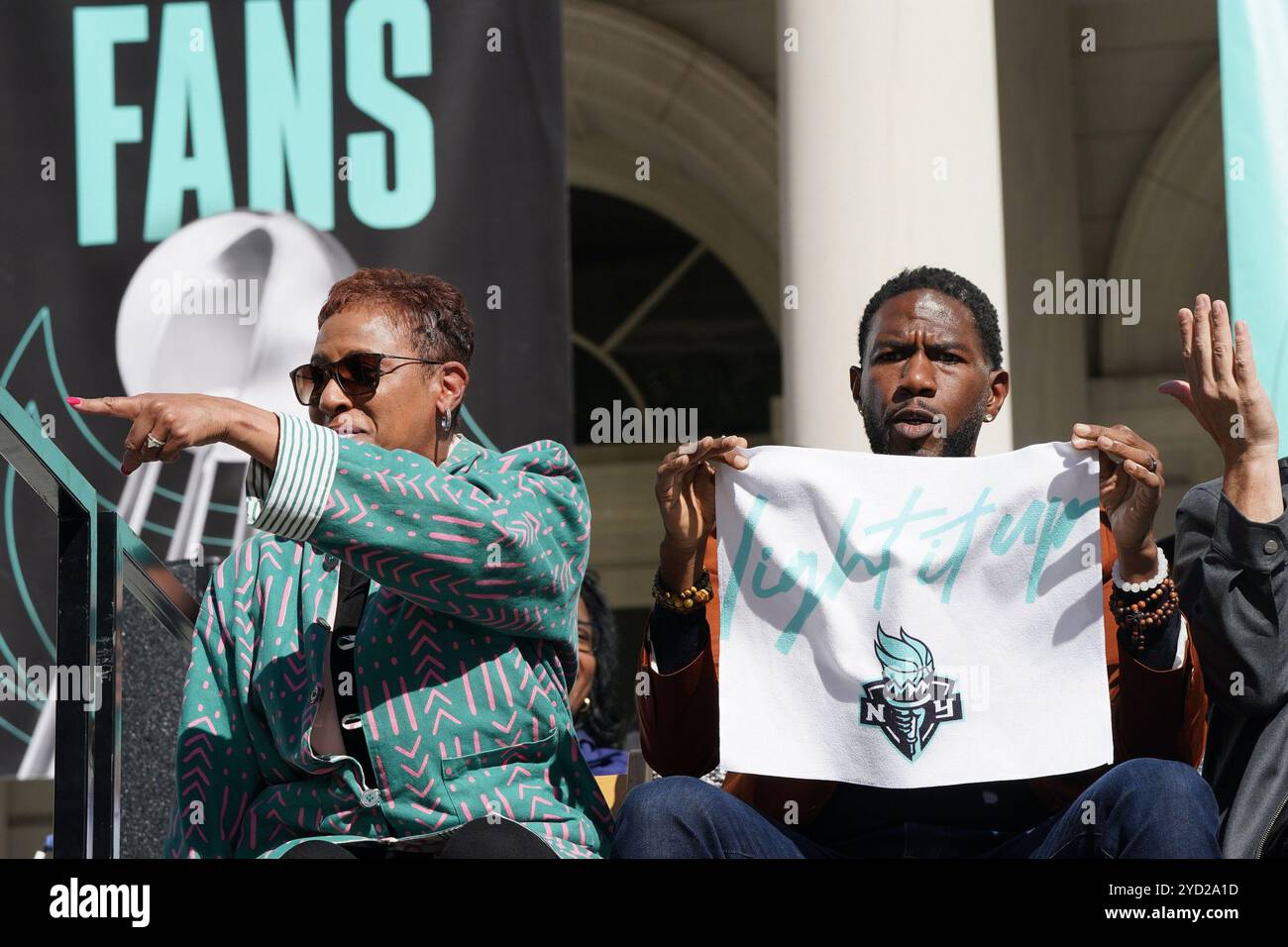 Jumaane Williams nimmt an der Ticker Tape Parade für WNBA Champion New York Liberty Team Teil, Downtown Manhattan Canyon of Heroes, New York, NY, 24. Oktober 2024. Foto: Kristin Callahan/Everett Collection Stockfoto