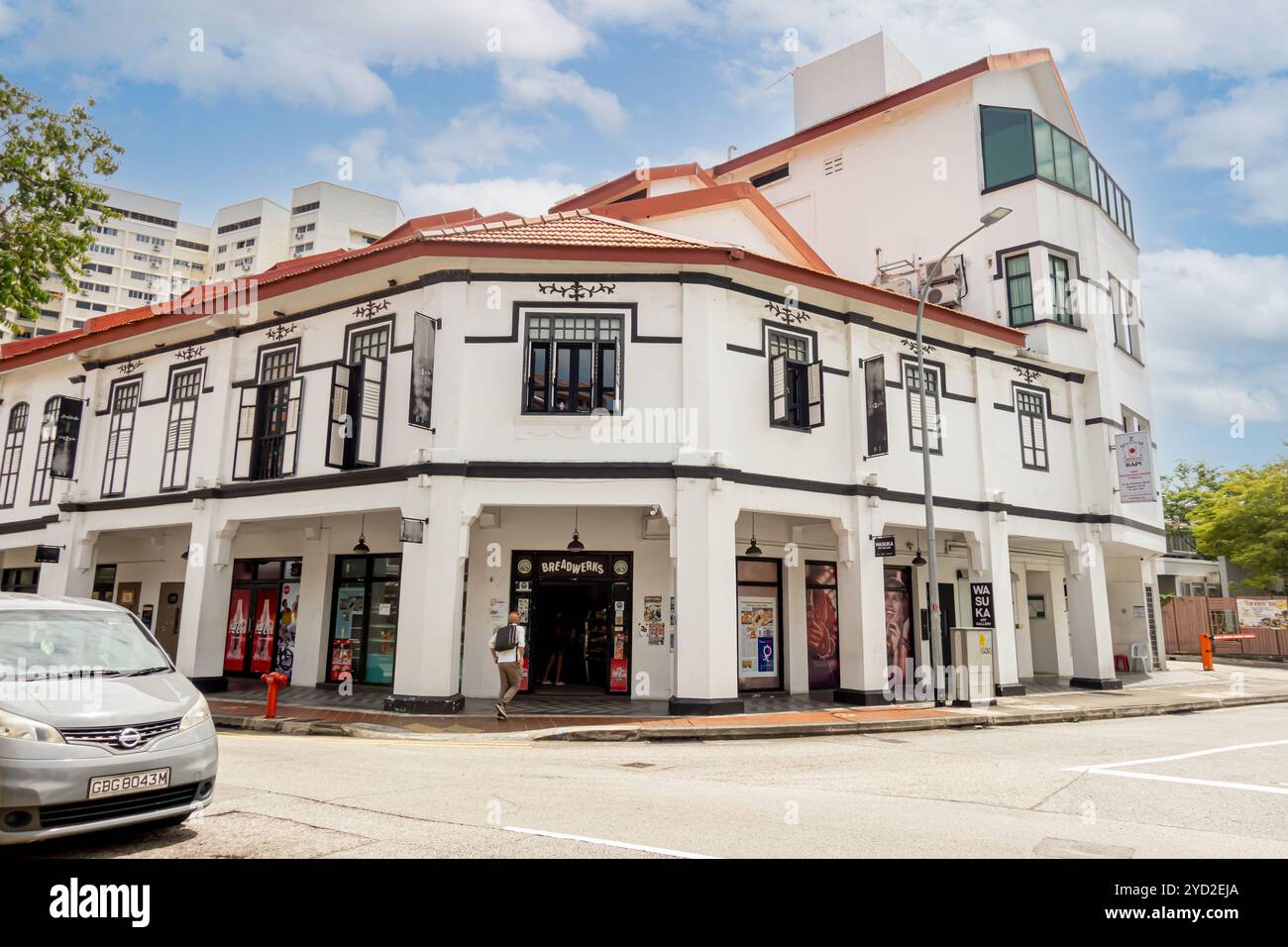 Breadwerks Shop in der Joo Chiat Road im Joo Chiat District und einem Wohngebiet Singapur Stockfoto