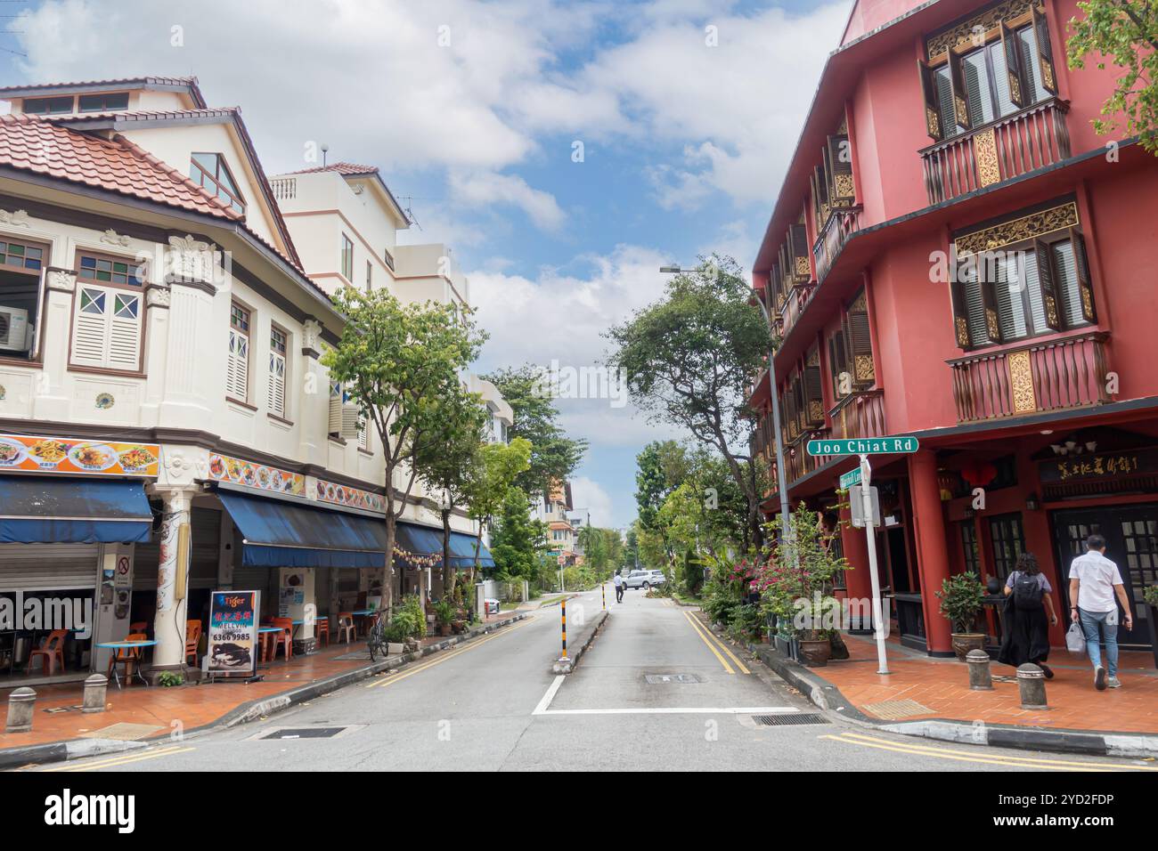 Joo Chiat Road im Bezirk Joo Chiat Singapur - ein Wohngebiet, Katong Stockfoto
