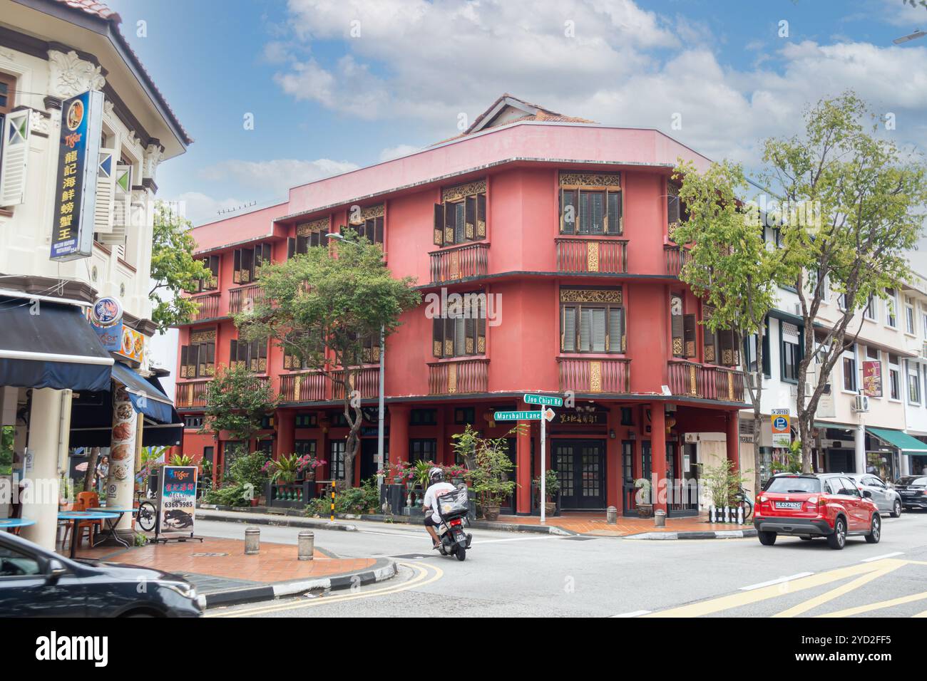 Joo Chiat Road im Bezirk Joo Chiat Singapur - ein Wohngebiet, Katong Stockfoto