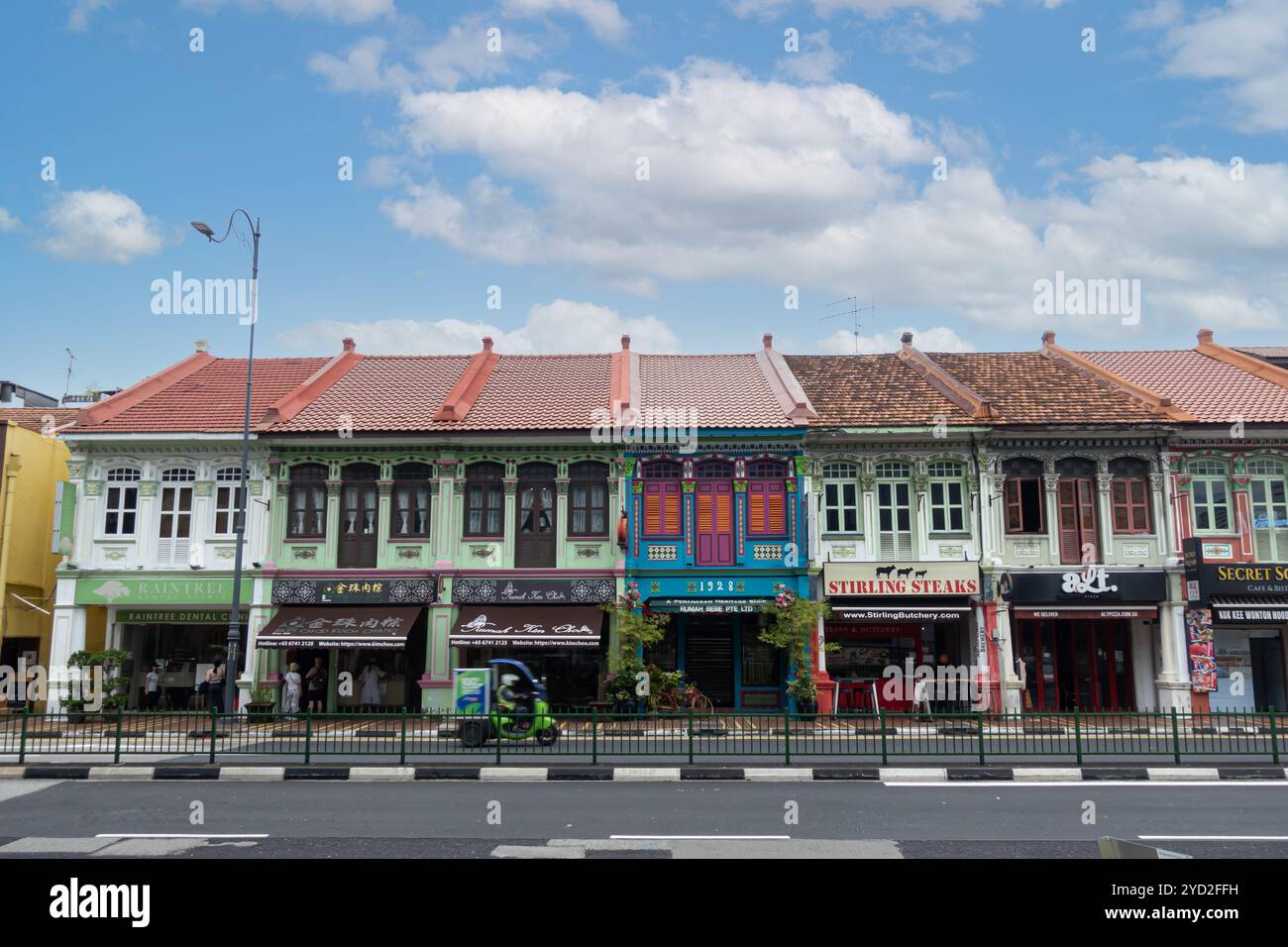 East Coast Rd, Katong Singapur, Shophouses Stockfoto