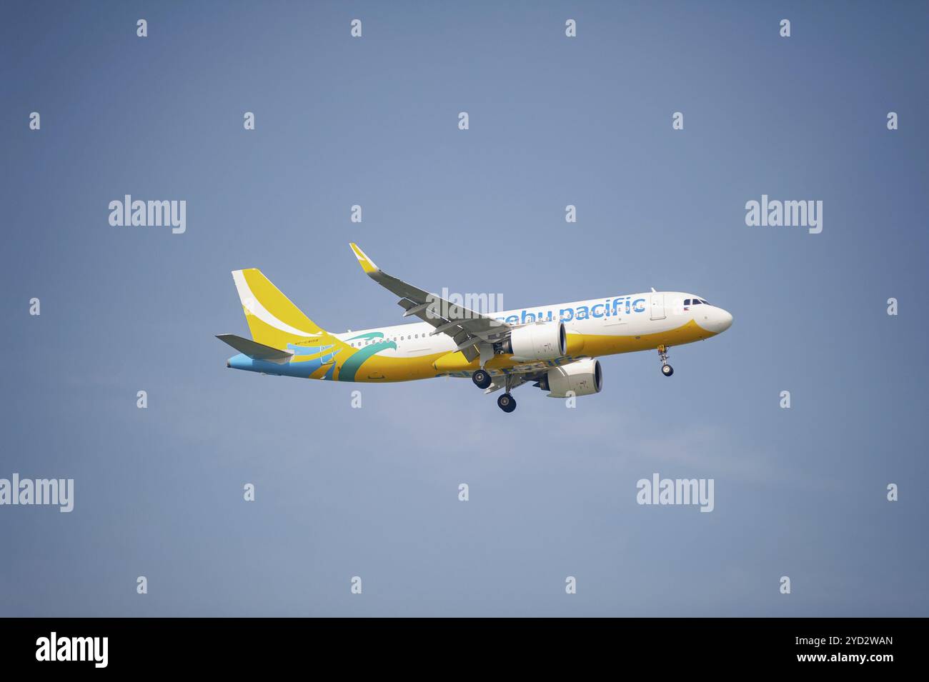 30.07.2023, Singapur, Republik Singapur, Asien, Passagierflugzeug der philippinischen Fluggesellschaft Cebu Pacific Air vom Typ Airbus A320-200 Neo wi Stockfoto