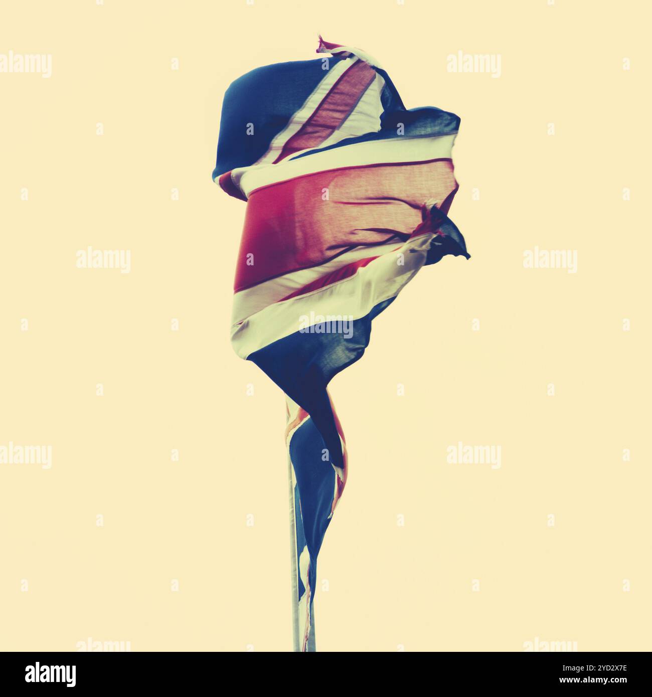 Symbolische Retro-gefiltertes Bild einer schäbigen britischen Union Jack Flagge Stockfoto