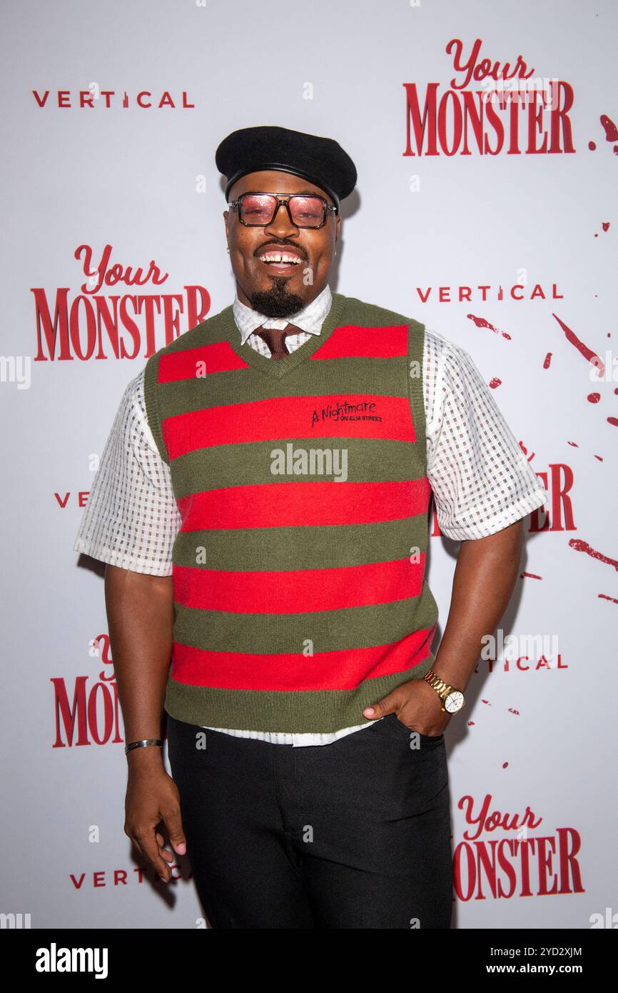 New York, Usa. Oktober 2024. Thaddeus Coates nimmt am 24. Oktober 2024 an der New Yorker Premiere „Your Monster“ im Metrograph in New York City Teil. (Foto von Thenews2/NurPhoto) Credit: NurPhoto SRL/Alamy Live News Stockfoto
