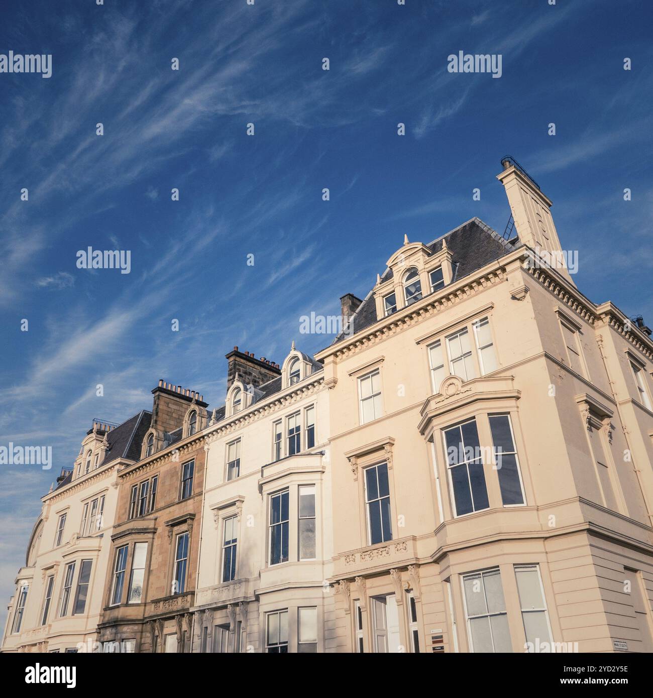 Georgianische Architektur Stadthäuser im West End von Glasgow Stockfoto