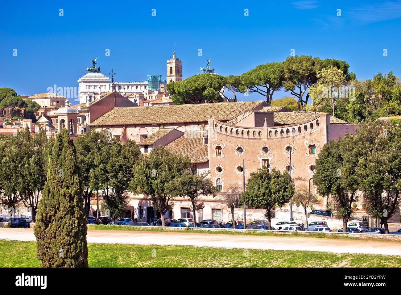 Rom. Blick auf den Circus Maximus und das antike Rom Stockfoto