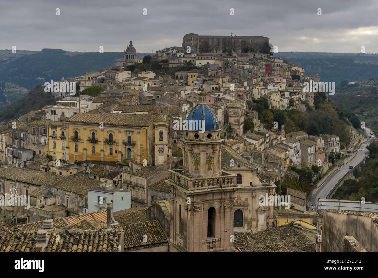 Ragusa, Italien, 27. Dezember 2023: Blick auf die historische Altstadt von Ibla Ragusa im Südosten Siziliens, Europa Stockfoto