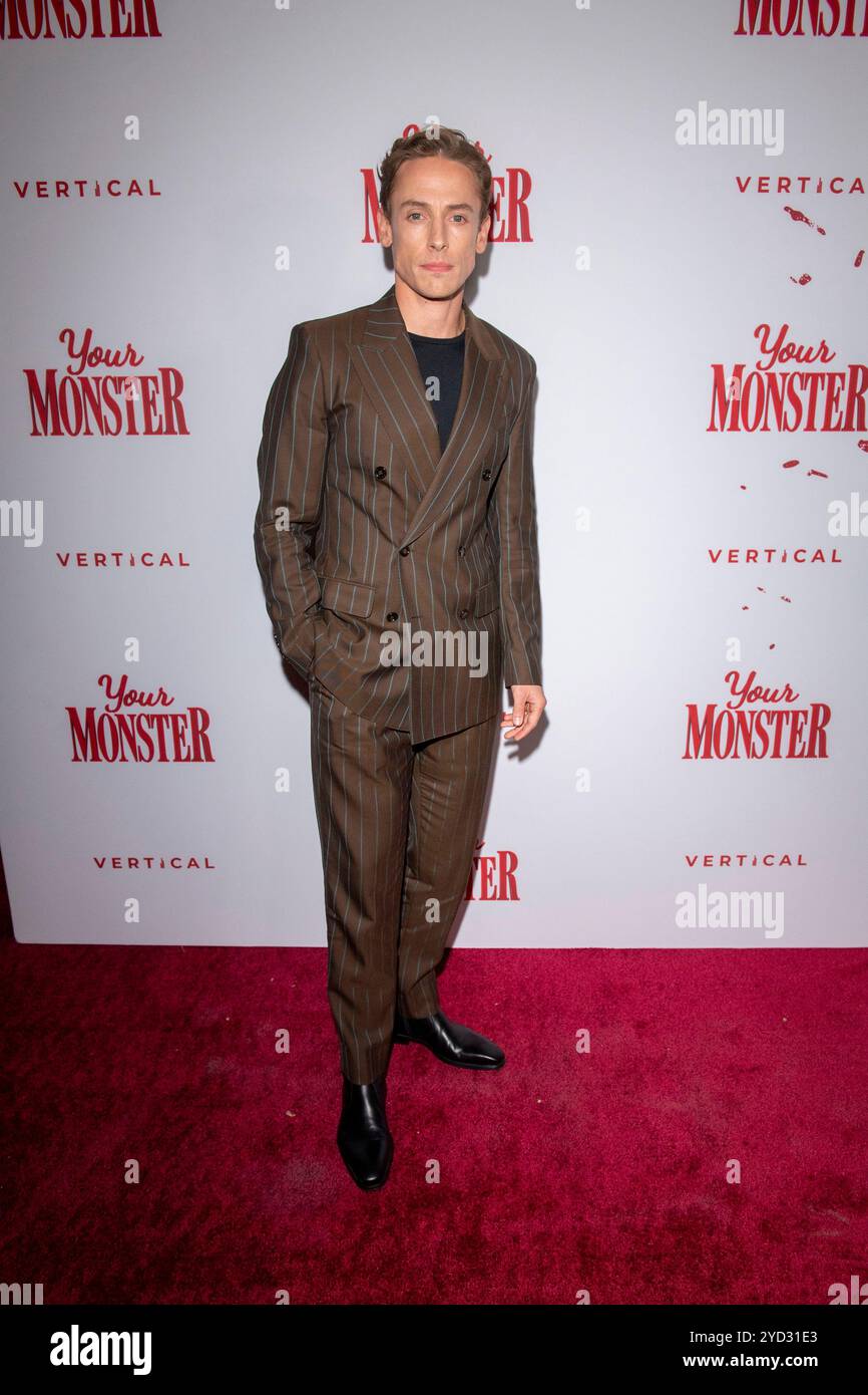 New York, Usa. Oktober 2024. Edmund Donovan nimmt am 24. Oktober 2024 an der New Yorker Premiere „Your Monster“ im Metrograph in New York City Teil. (Foto von Thenews2/NurPhoto) Credit: NurPhoto SRL/Alamy Live News Stockfoto