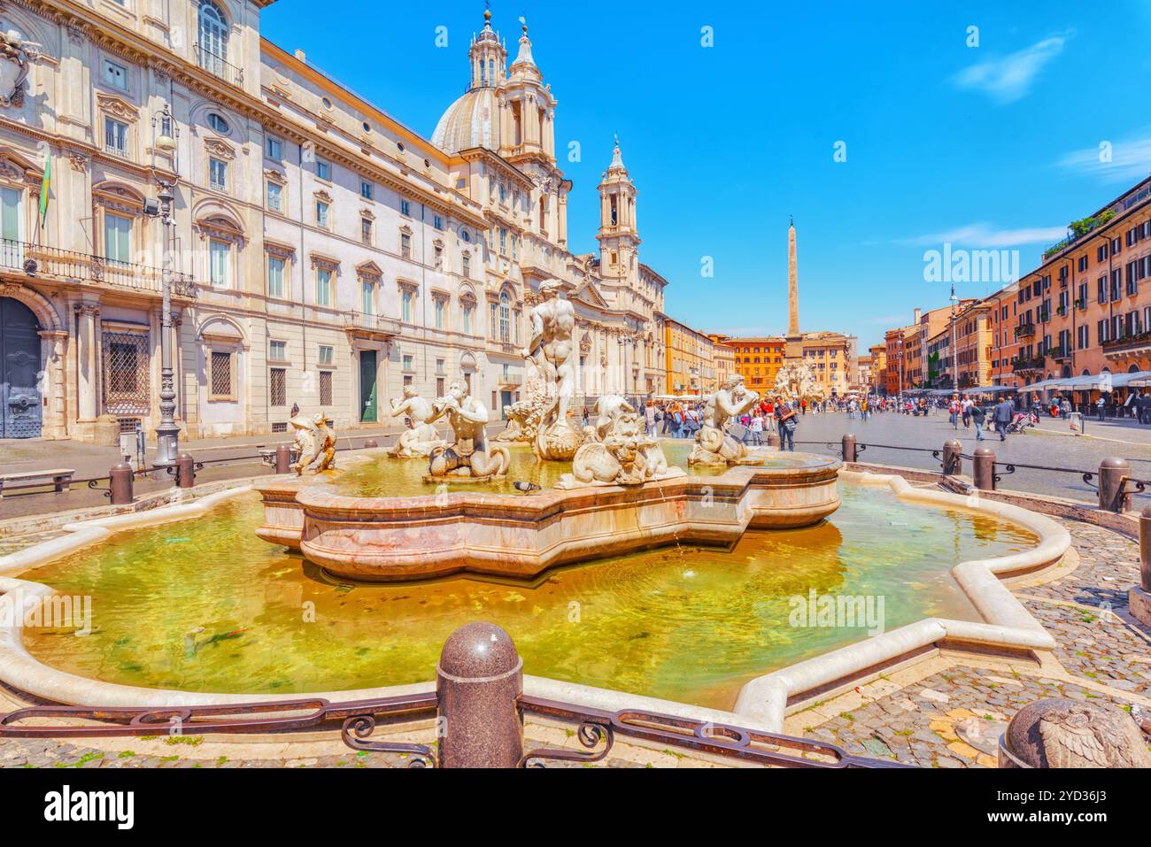 Rom, Italien, 09. MAI 2017: Piazza Navona ist ein Quadrat in Rom, Italien. Es befindet sich auf dem Gelände des Stadions von Domitian, im 1. Jahrhundert gebaut. F Stockfoto