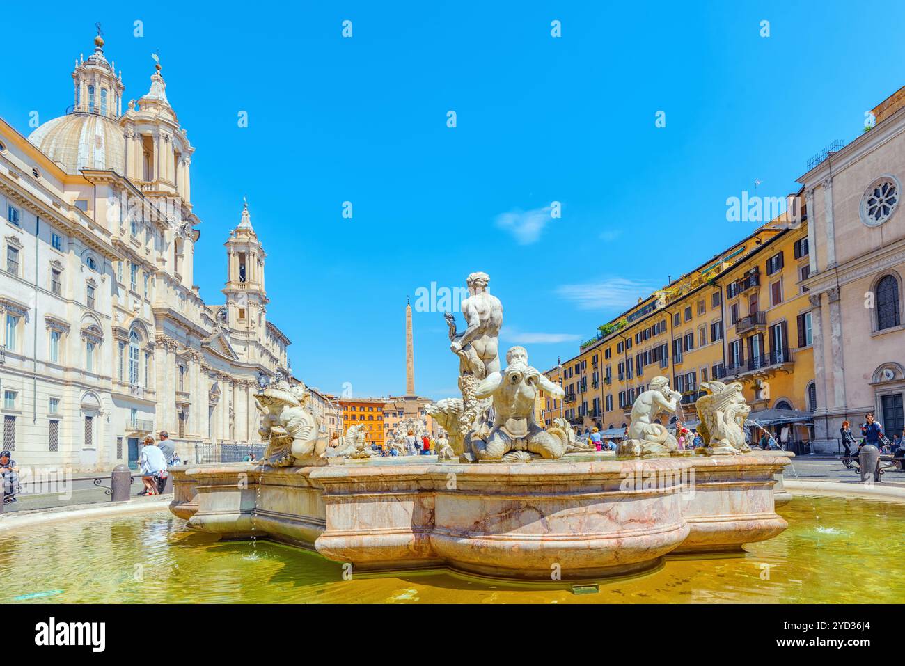 Rom, Italien, 09. MAI 2017: Piazza Navona ist ein Quadrat in Rom, Italien. Es befindet sich auf dem Gelände des Stadions von Domitian, im 1. Jahrhundert gebaut. F Stockfoto