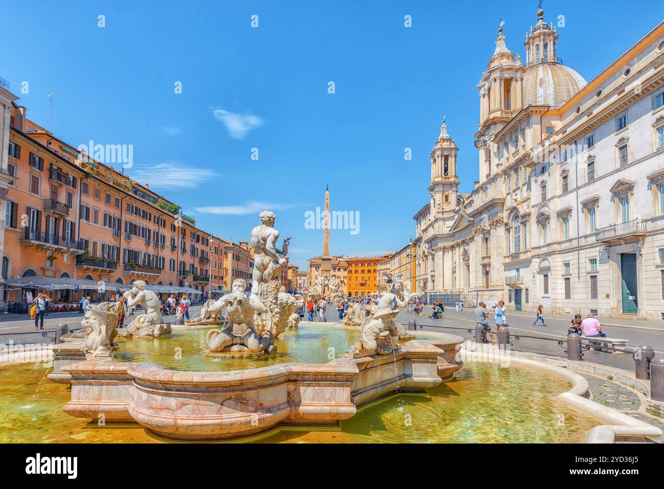 Rom, Italien, 09. MAI 2017: Piazza Navona ist ein Quadrat in Rom, Italien. Es befindet sich auf dem Gelände des Stadions von Domitian, im 1. Jahrhundert gebaut. F Stockfoto