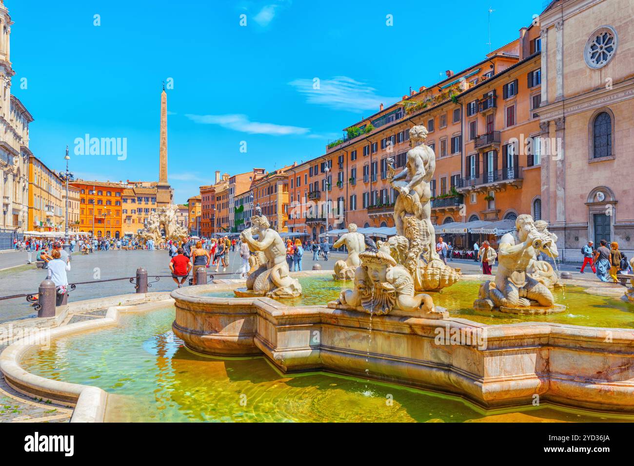 Rom, Italien, 09. MAI 2017: Piazza Navona ist ein Quadrat in Rom, Italien. Es befindet sich auf dem Gelände des Stadions von Domitian, im 1. Jahrhundert gebaut. F Stockfoto