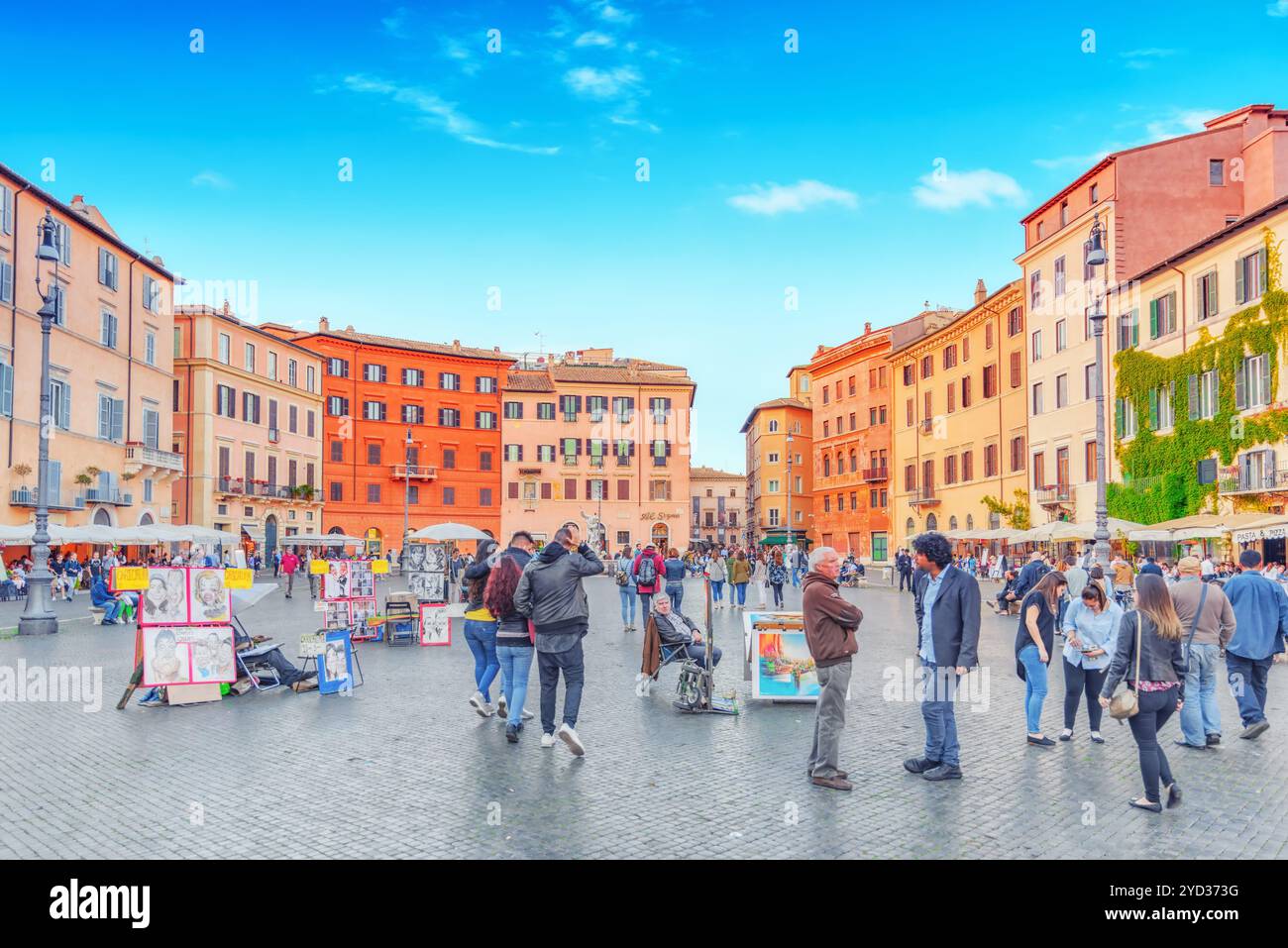 Rom, Italien, 09. MAI 2017: Piazza Navona ist ein Quadrat in Rom, Italien. Es ist erbaut auf dem Gelände des Stadion des Domitian, im 1. Jahrhundert AD, a Stockfoto