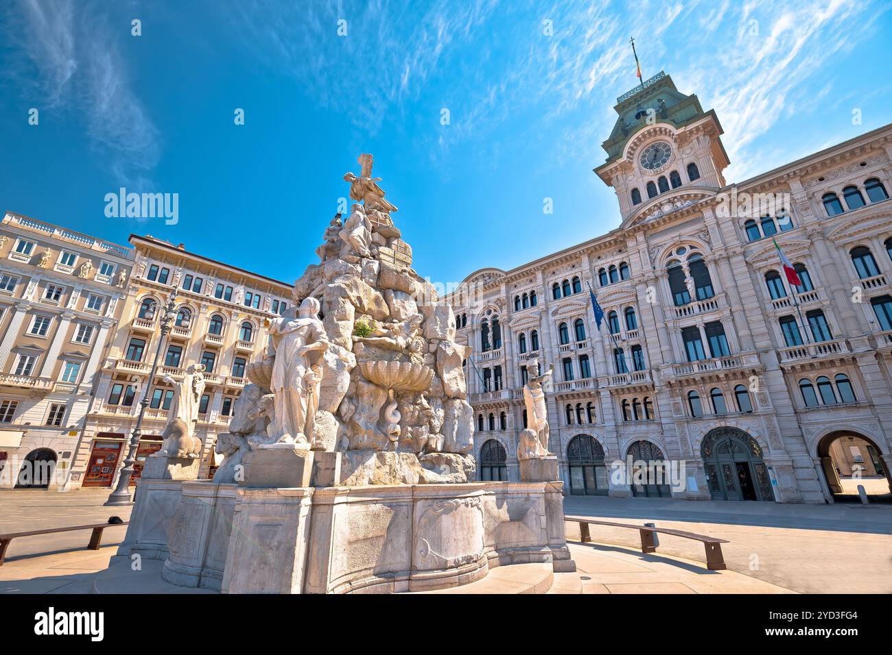 Triest Rathaus auf der Piazza Unita d Italia Stockfoto