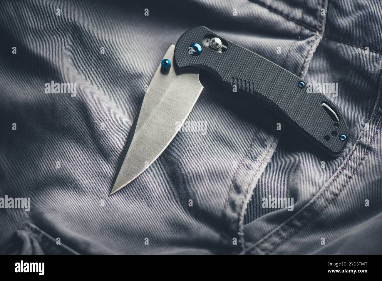 Das Klappmesser für Männer. Stockfoto