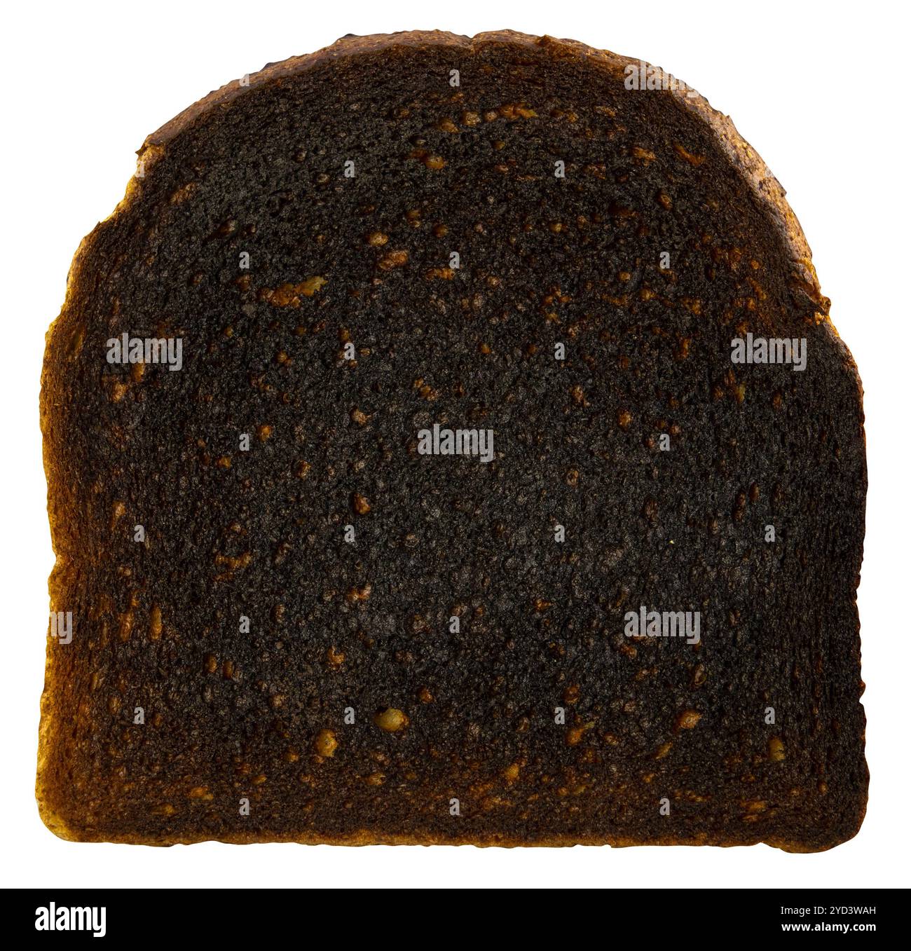 Isolierter Verbrannter Toast Stockfoto